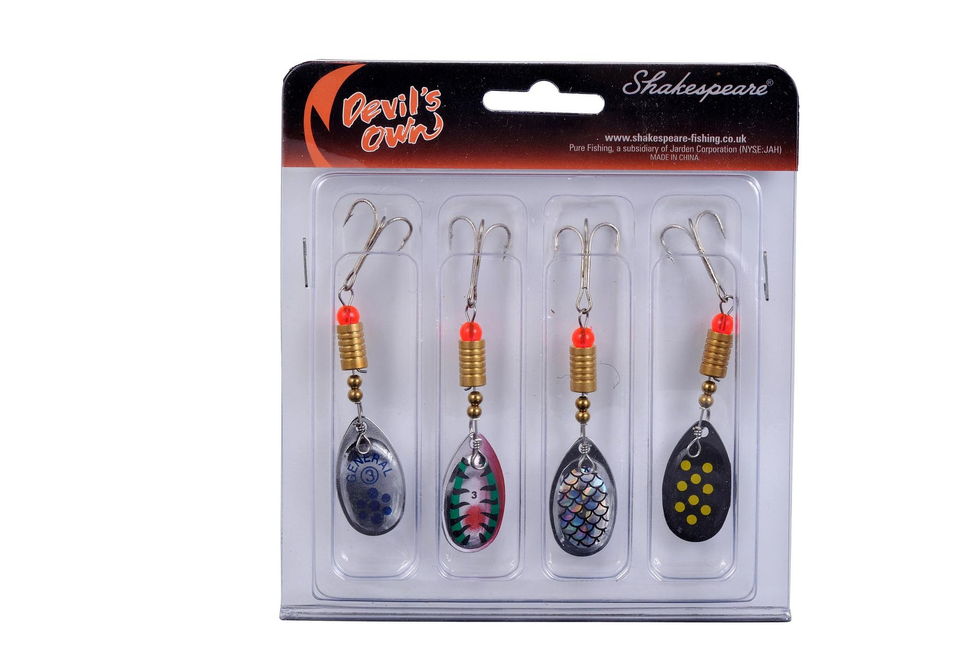 SHAKESPEARE DEVIL'S OWN 4pc SPINNER KIT