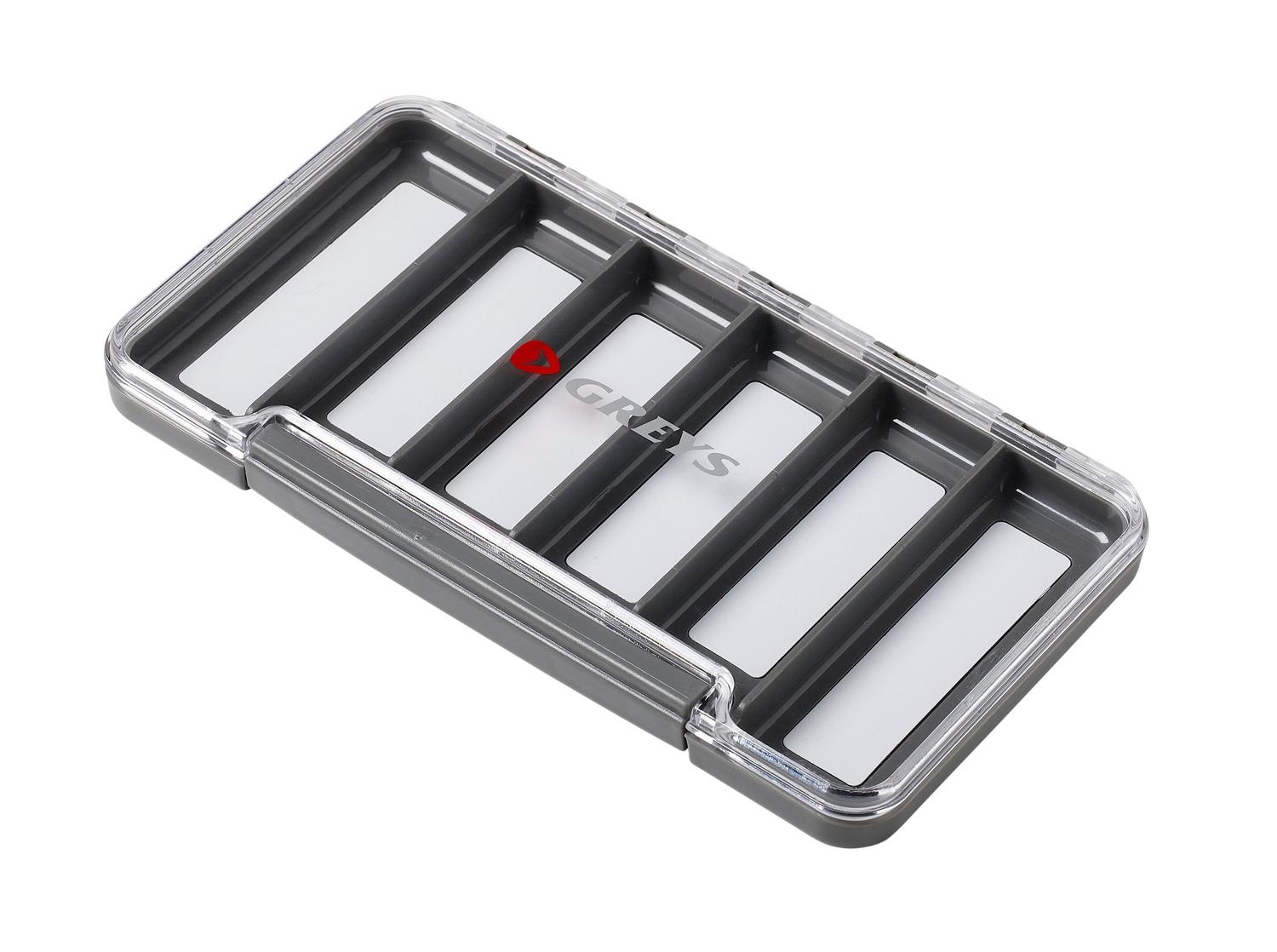 GREYS SLIM WATERPROOF FLY BOX - 6 COMPARTMENTS