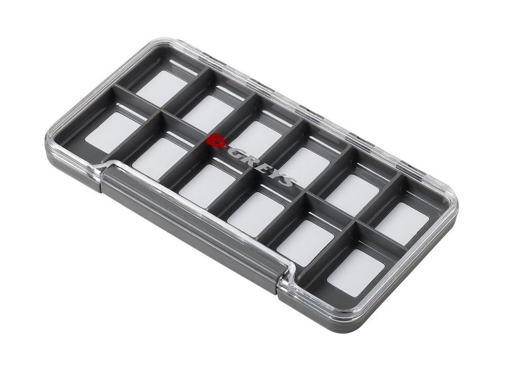 GREYS SLIM WATERPROOF FLY BOX -  12 COMPARTMENTS