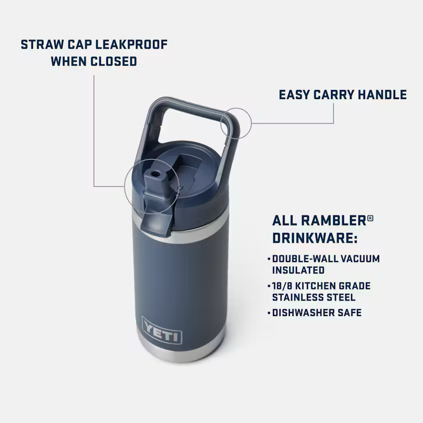 NEW - YETI Rambler JR 12oz (355ml) Bottle With Straw Cap