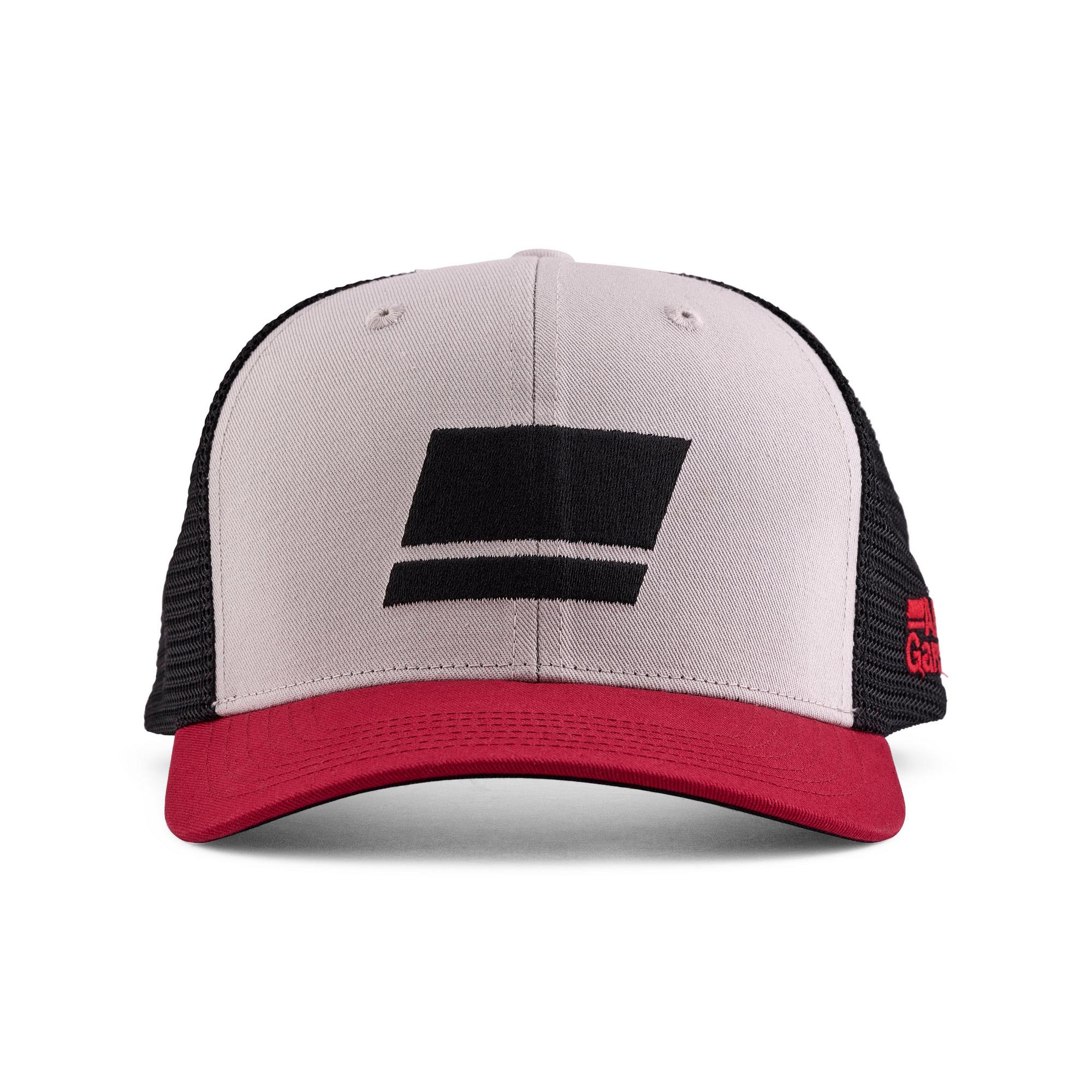 ABU GARCIA FLAG TRUCKER CAP GREY/RED/BLACK