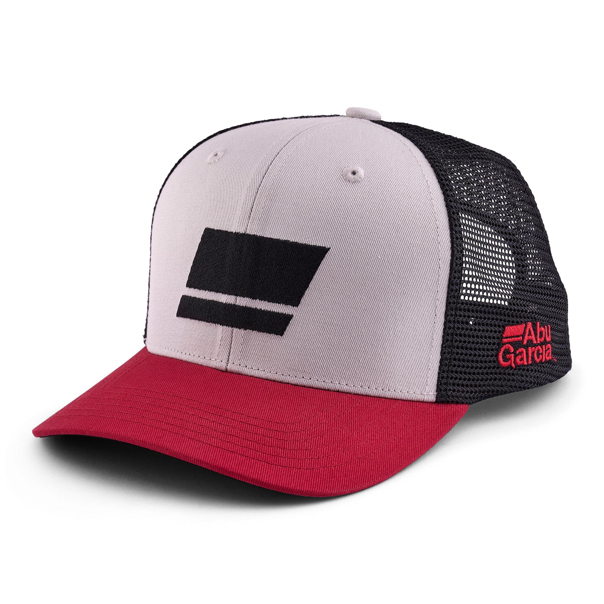 ABU GARCIA FLAG TRUCKER CAP GREY/RED/BLACK