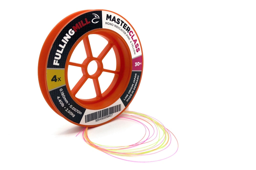 FULLING MILL MASTERCLASS MONO INDICATOR PINK & YELLOW - 30mtrs