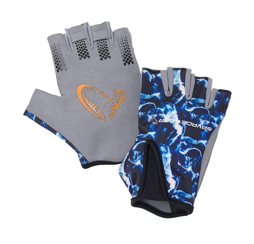 SAVAGE GEAR MARINE HALF GLOVE SEA BLUE