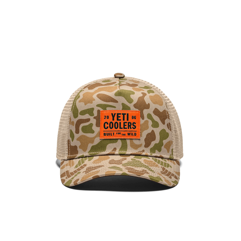 YETI COOLERS CAMO TRUCKER HAT