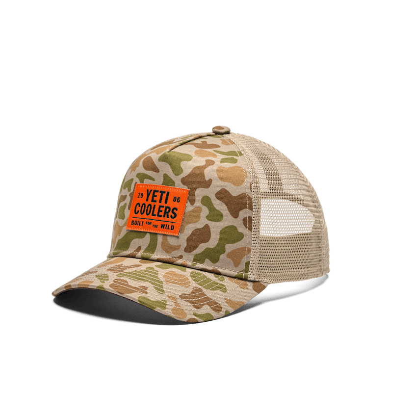 YETI COOLERS CAMO TRUCKER HAT