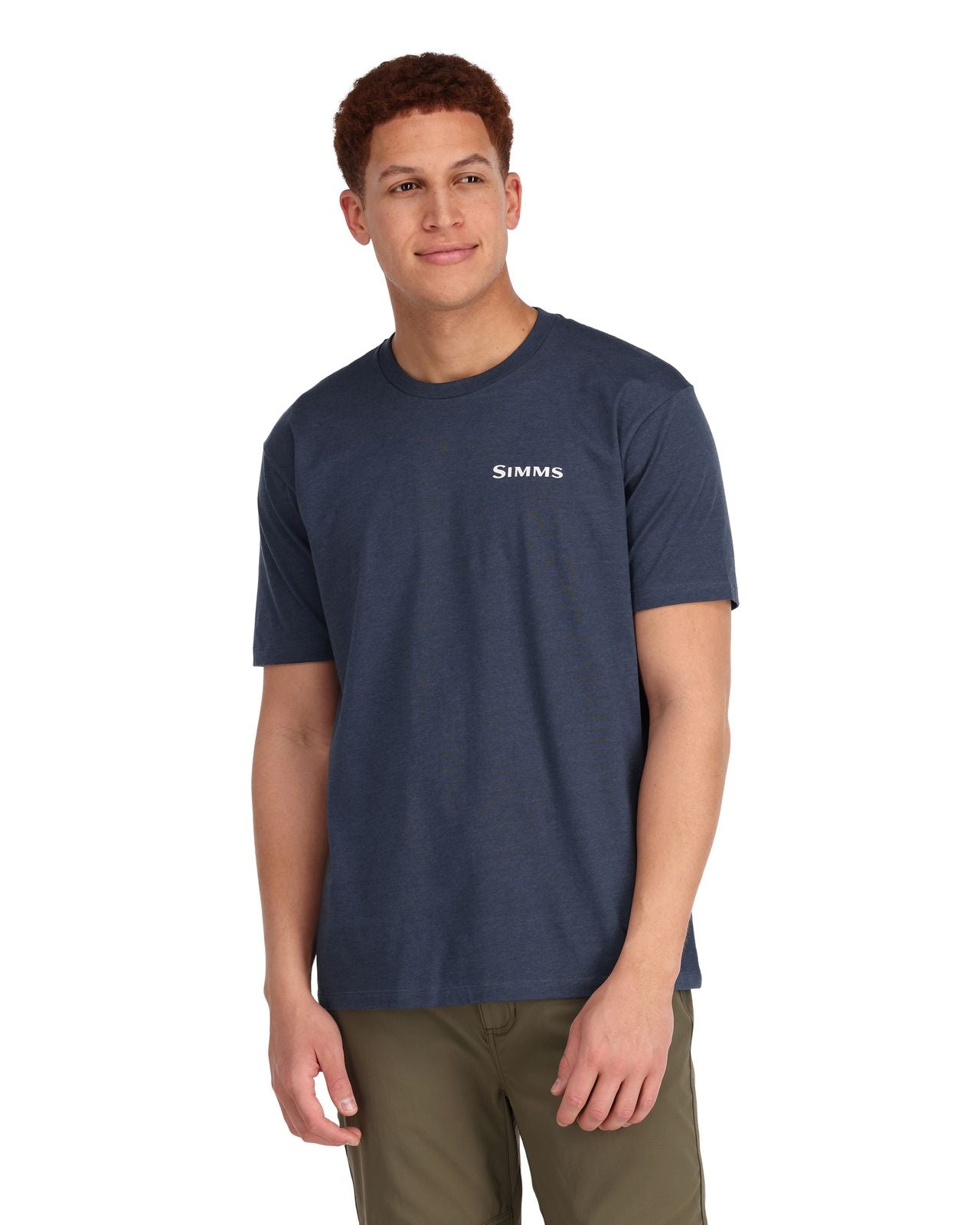 SIMMS TROUT ON MY MIND T-SHIRT NAVY HEATHER