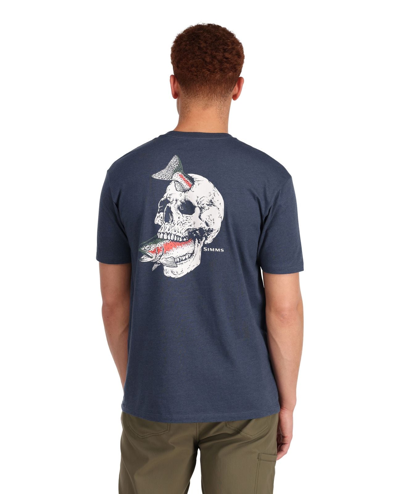 SIMMS TROUT ON MY MIND T-SHIRT NAVY HEATHER