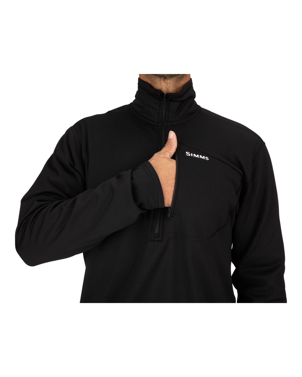 SIMMS THERMAL 1/4 ZIP TOP BLACK