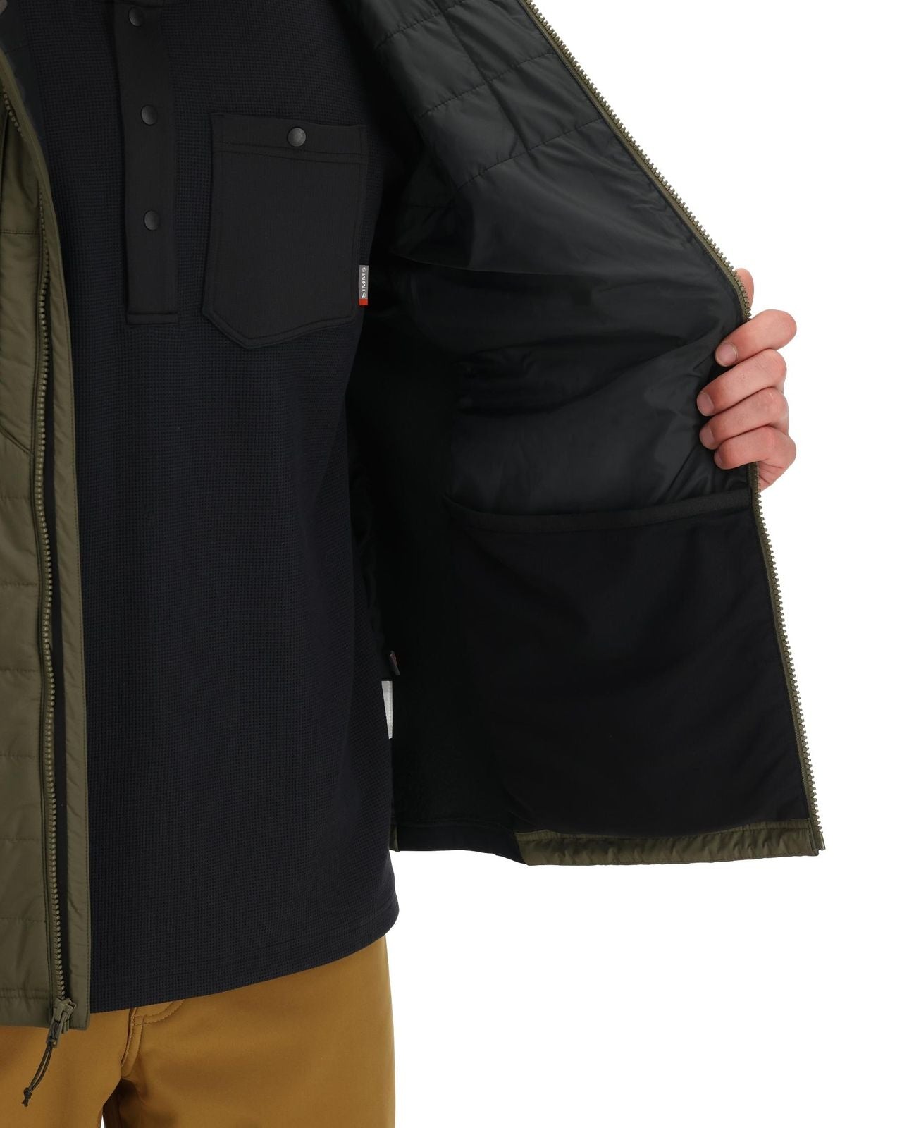 SIMMS FALL RUN HYBRID HOODY LODEN