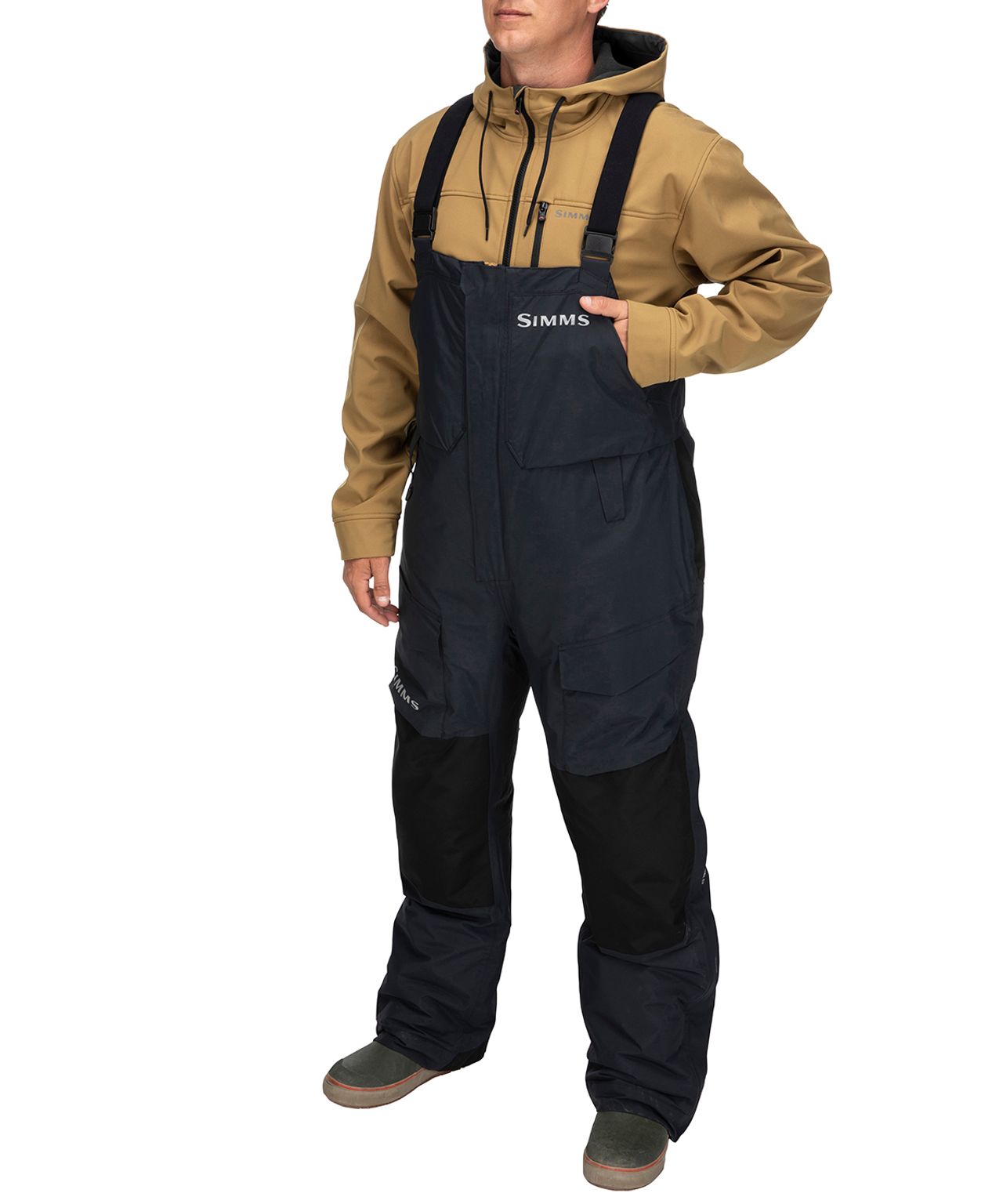 Simms Challenger SIMMS CHALLENGER INSULATED BIB BLACK — Rod And Tackle Limited