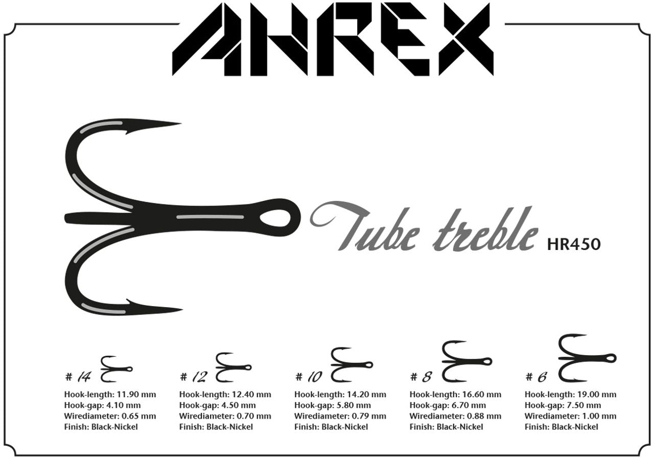 AHREX HR450 TUBE TREBLE HOOKS