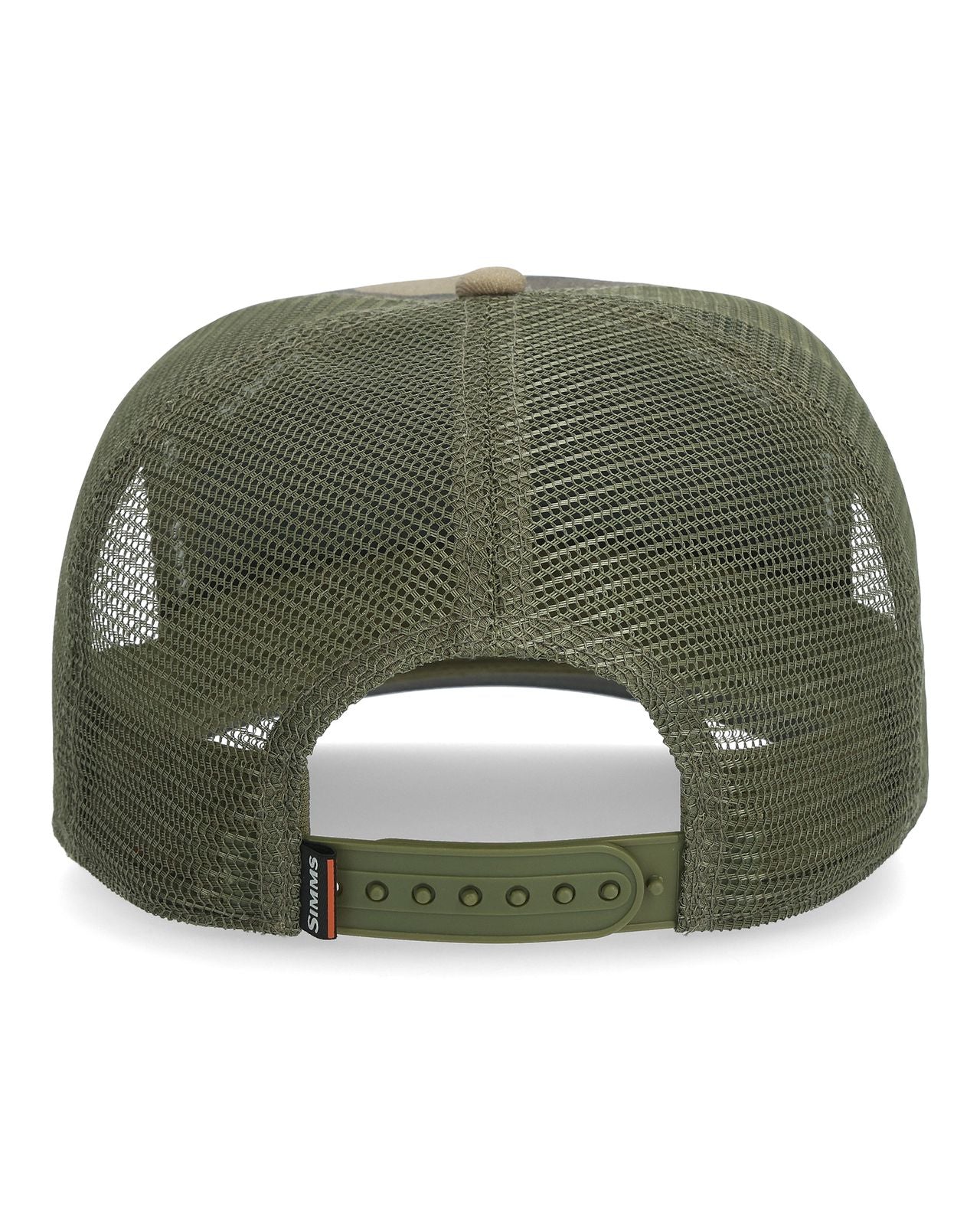 SIMMS BROWN TROUT 7-PANEL TRUCKER CAP OLIVE