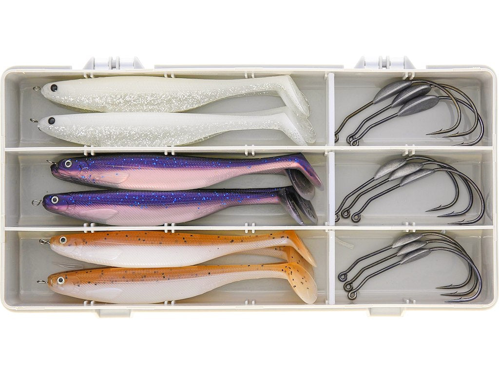 WESTIN W2 BASS TRAVEL ROD - W2 SPINNING REEL & W3 BRAID - SEABASS CASTING BOX CONTAINING 22pcs