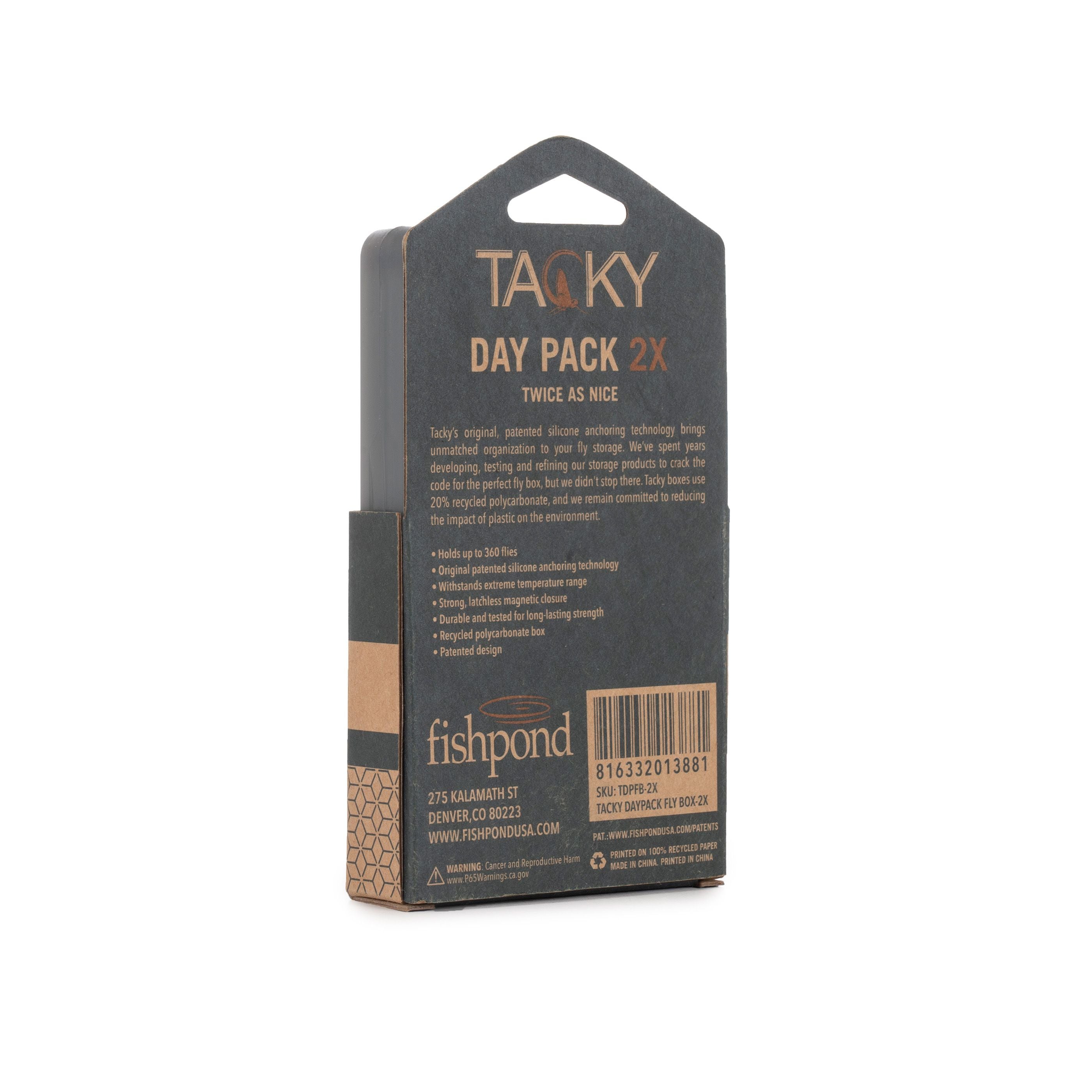 TACKY DAYPACK FLY BOX DOUBLE SIDED