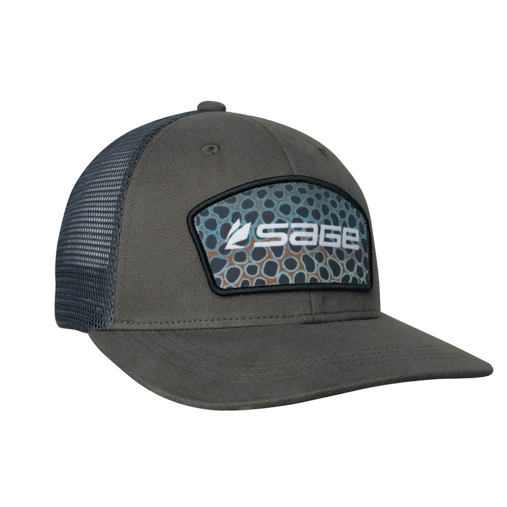 SAGE PATCH TRUCKER CAP – BROWN TROUT