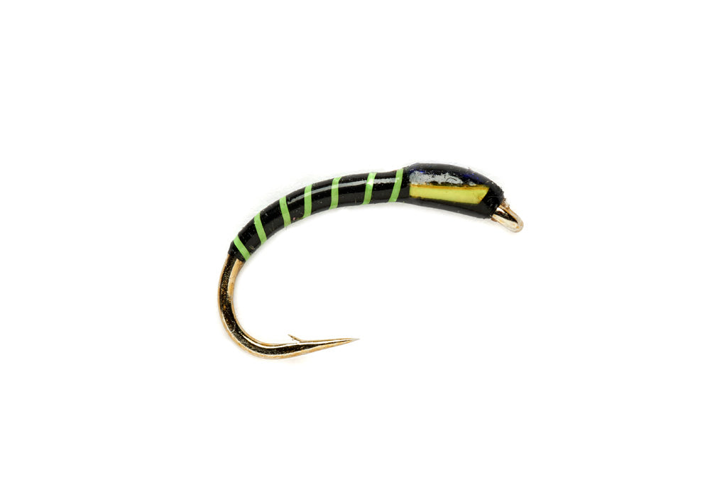 FULLING MILL FL GREEN RIBBED BLACK BUZZER — Rod And Tackle Limited
