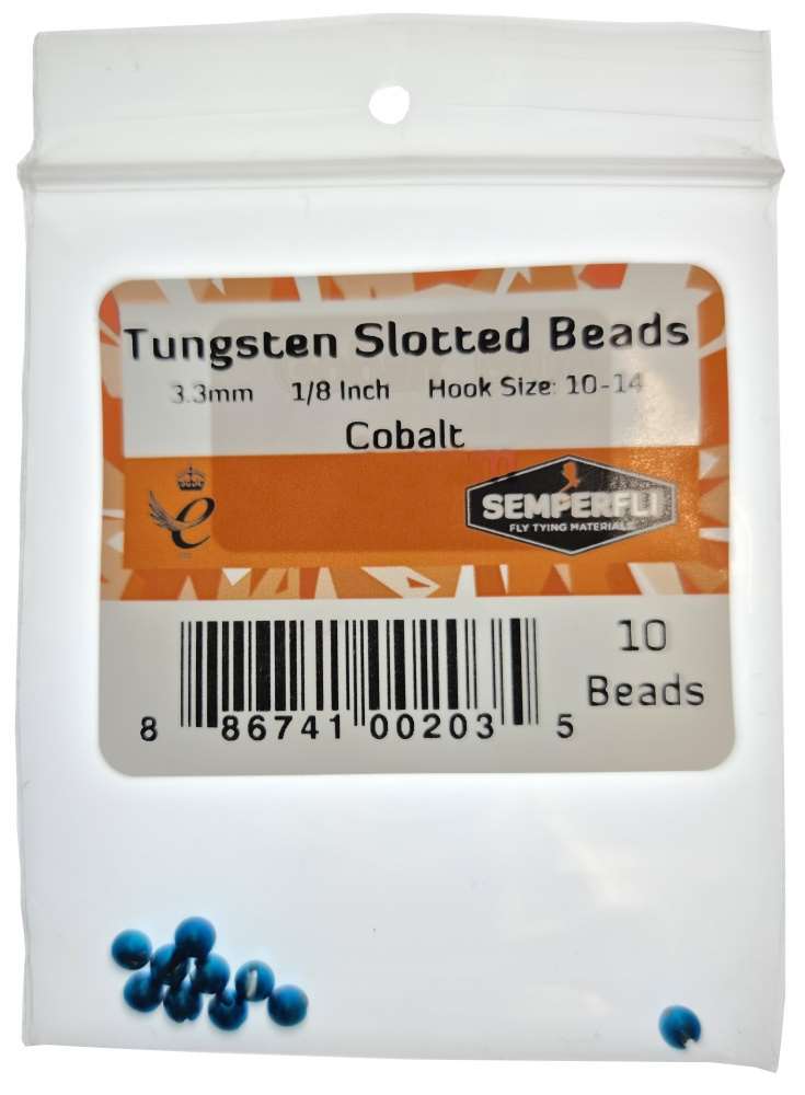 Semperfli Tungsten Slotted Beads 3.3mm (1/8inch)