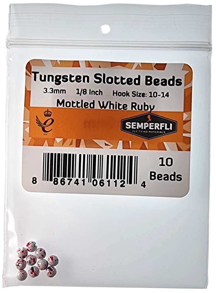 Semperfli Tungsten Slotted Beads 3.3mm (1/8inch)