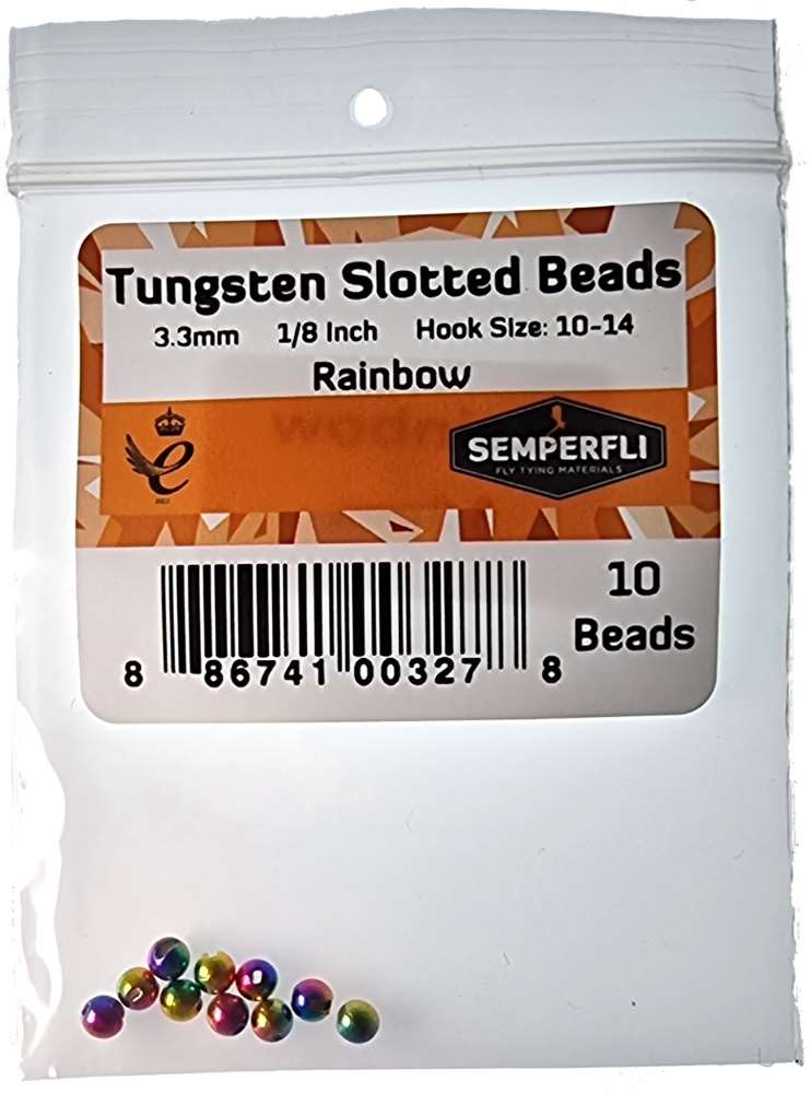 Semperfli Tungsten Slotted Beads 3.3mm (1/8inch)