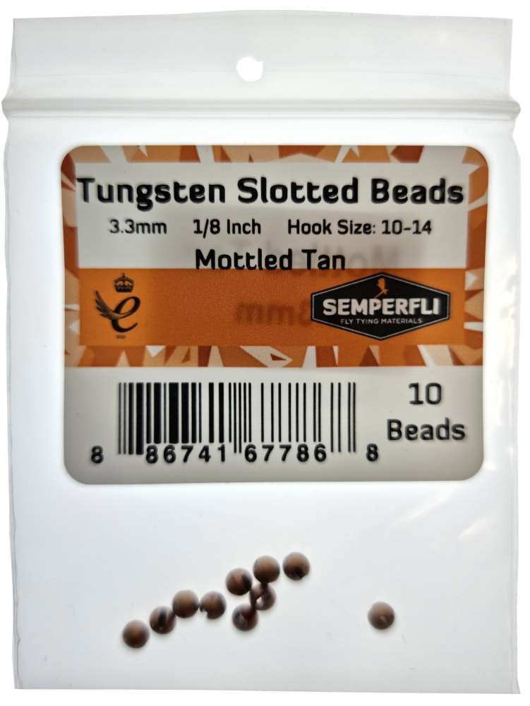 Semperfli Tungsten Slotted Beads 3.3mm (1/8inch)