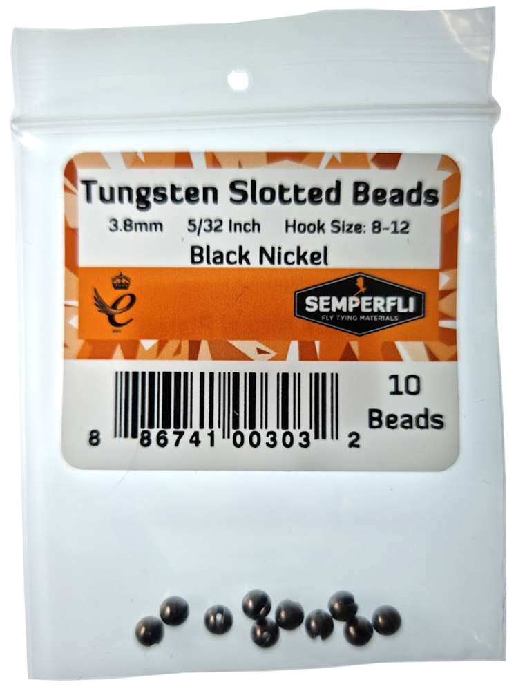 Semperfli Tungsten Slotted Beads 3.8mm (5/32inch)