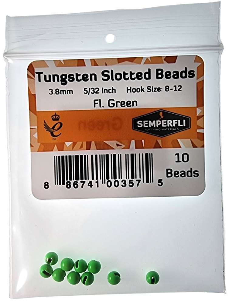 Semperfli Tungsten Slotted Beads 3.8mm (5/32inch)