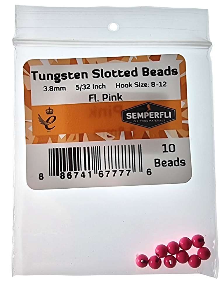 Semperfli Tungsten Slotted Beads 3.8mm (5/32inch)