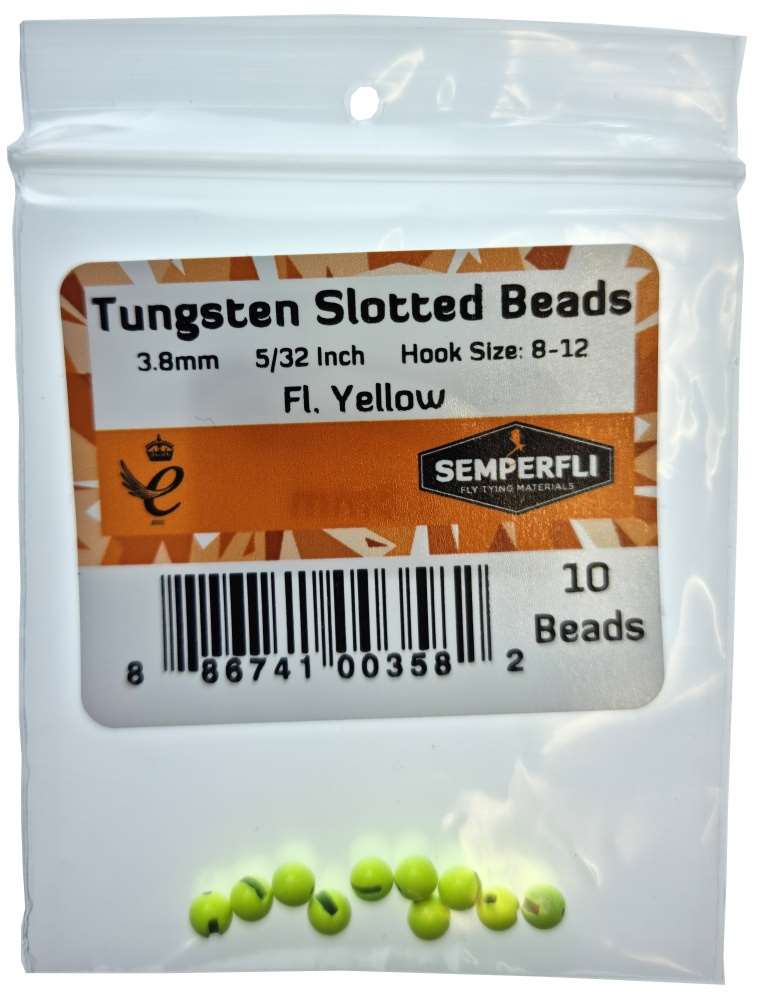 Semperfli Tungsten Slotted Beads 3.8mm (5/32inch)