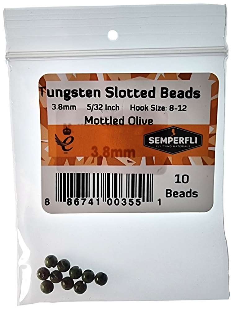 Semperfli Tungsten Slotted Beads 3.8mm (5/32inch)