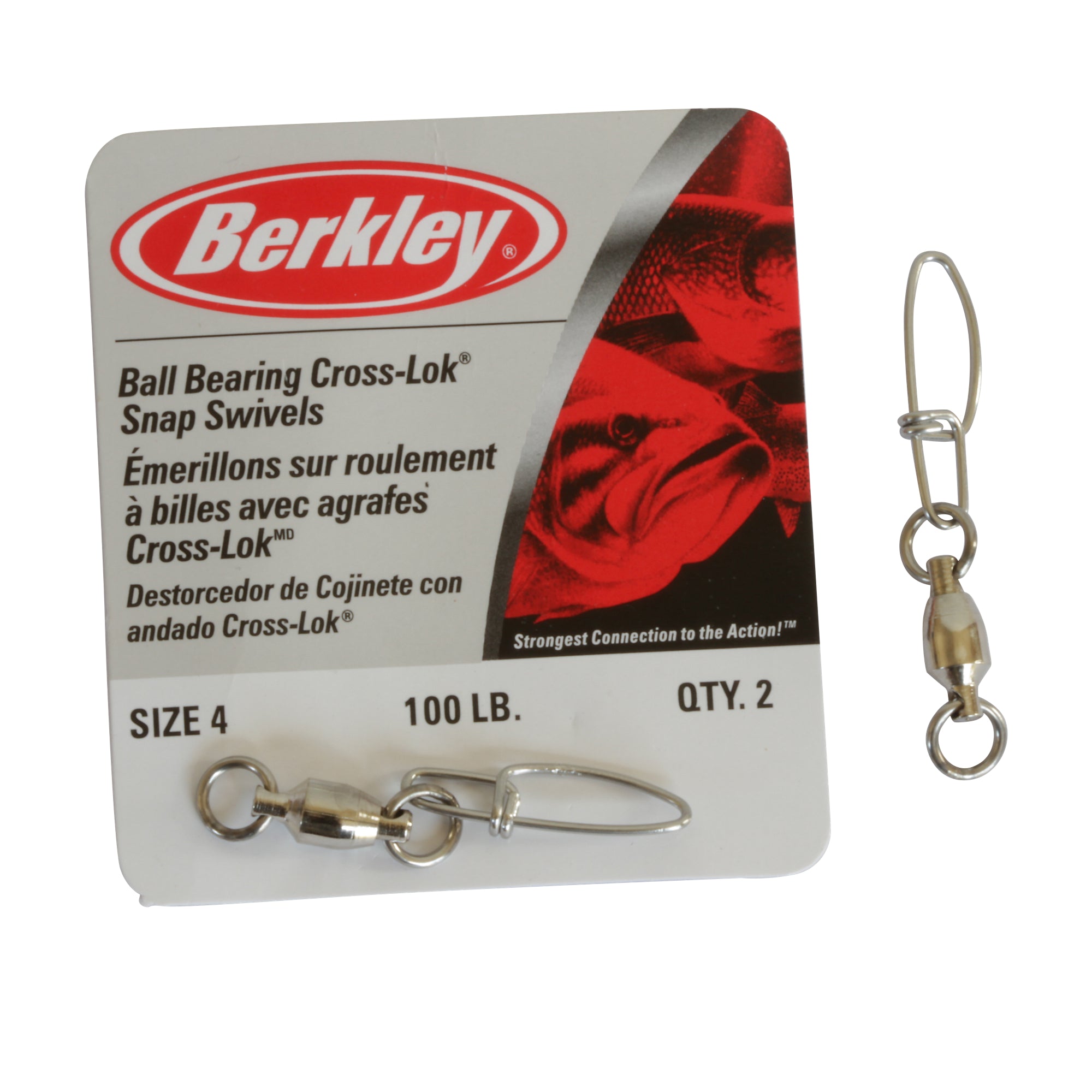 berkley bbearing cross-lok snap swivel fishing swivels P-Line Ball Bearing w/ Crosslock it can easily be used with a wide variety of lures and fishing lines Berkley Ball Bearing Cross-Lok Snap